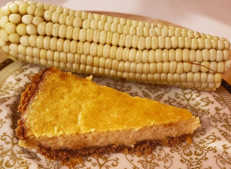 Torta de jojoto (maïs) au Venezuela.